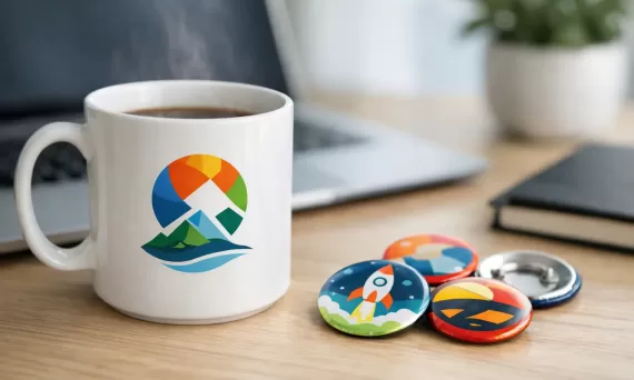 Custom Mugs and Badges That Get Noticed