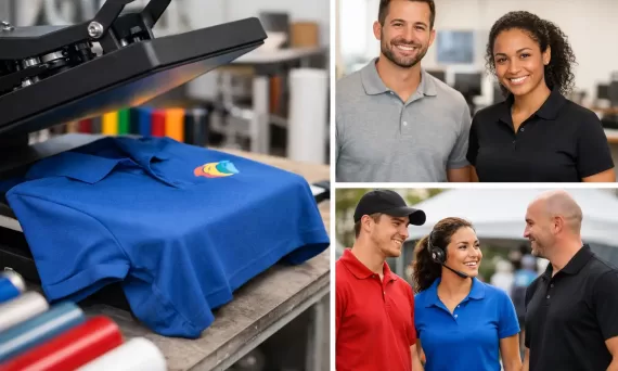Custom Polo Shirt Printing for Work and Events